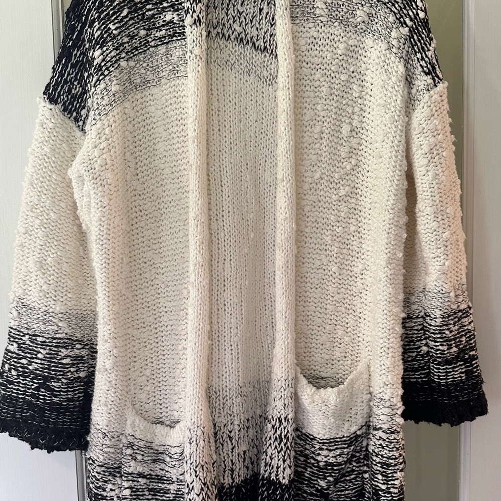 Anthropologie Black and White Women's Cardigan